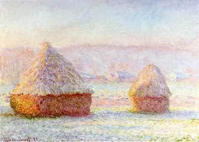 Grainstacks, White Frost Effect, 1889 Claude Monet